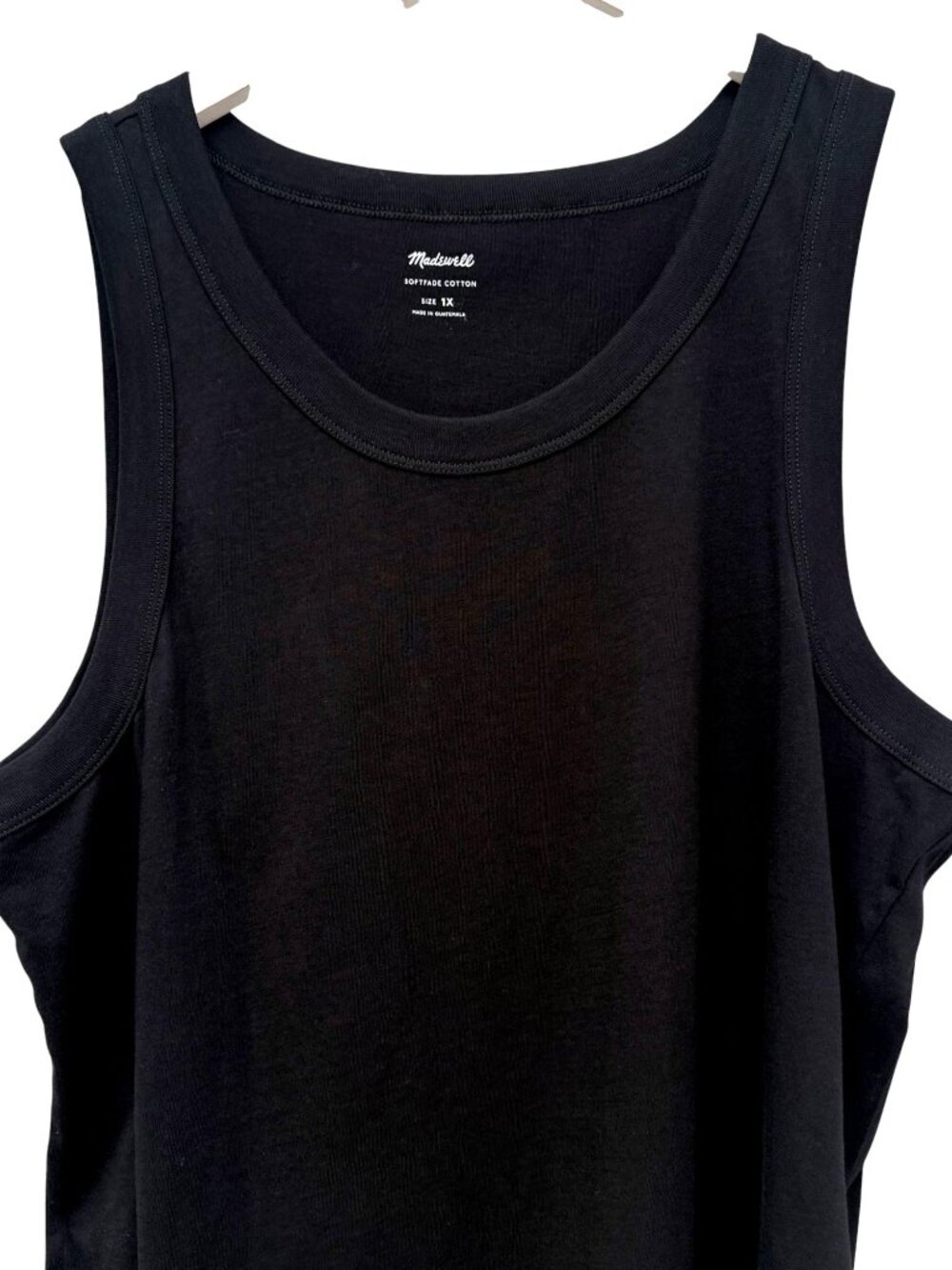 Madewell Black Tank Top Womens Plus Size 1X Scoop Neck Softfade Cotton NWT - Picture 3 of 6